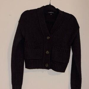 Dynamite Black Button-Up Cardigan